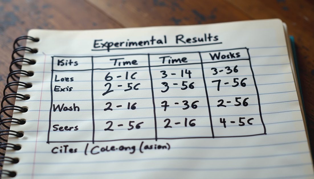 Handwritten log of Grok feature test results