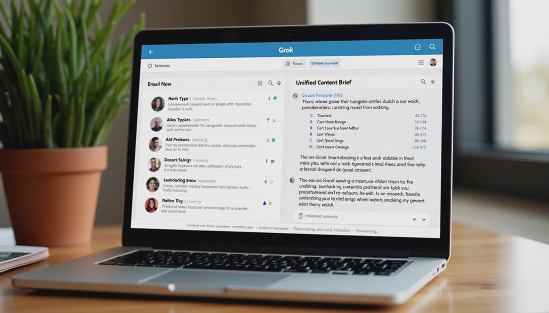 Can Grok Turn Five Stakeholder Emails Into One Clear Content Brief?