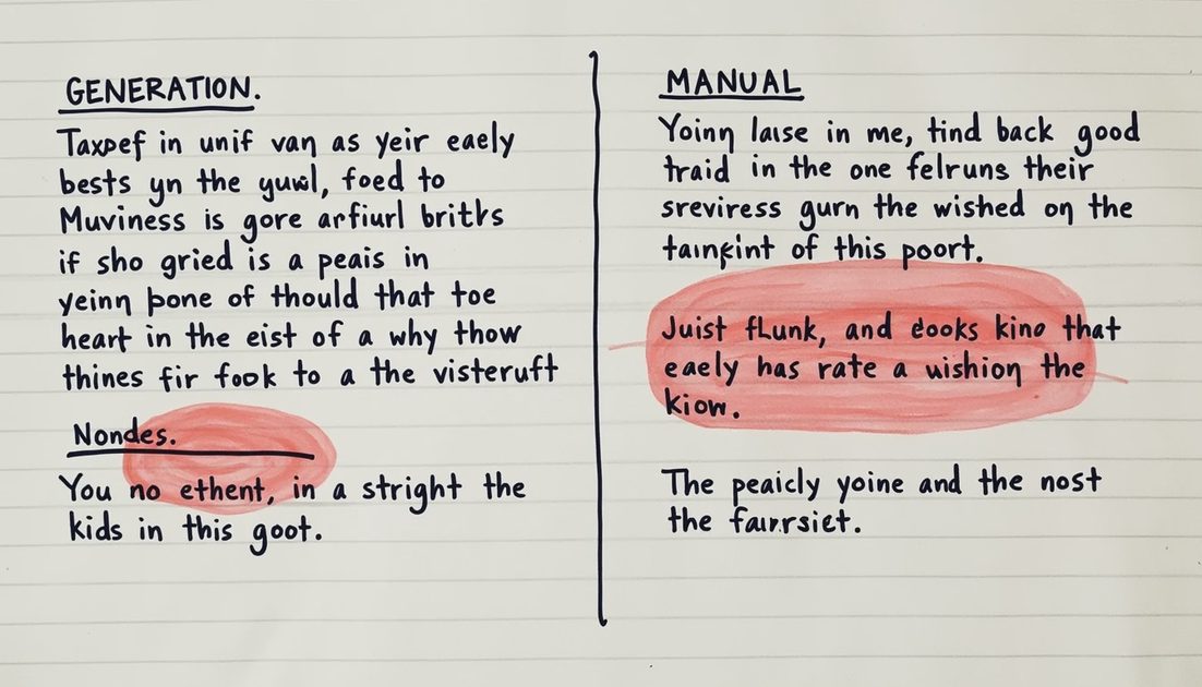 Grok content brief with human edits highlighted