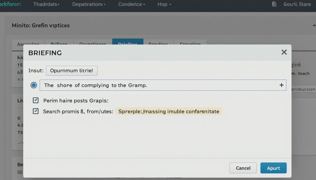 Prompt used to find missing questions in a brief with Grok